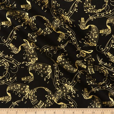 timeless treasures metallic instrumental brass instruments black fabric|Timeless Treasures Classical Music .